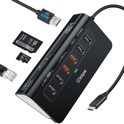 Intpw Hub USB C, station d'accueil 10 en 1 avec Ethernet 1... - Tech & Electronics Amazon France à 32.82€