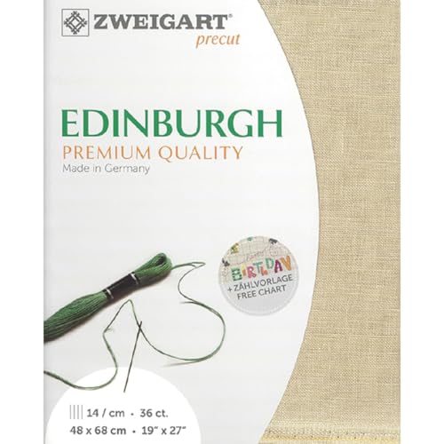 Zweigart EDINBURGH Tissu prédécoupé 35 carats 3217 Couleur... - Loisirs Créatifs en promo à 22.98€