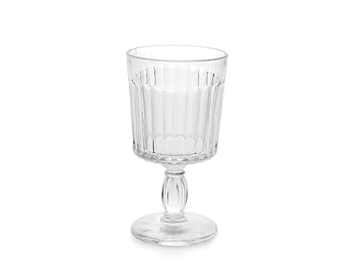 H&H Set 6 Calici Atena in Vetro Lavorato Trasparente 26 cl... - Amazon Italie à 13.22€