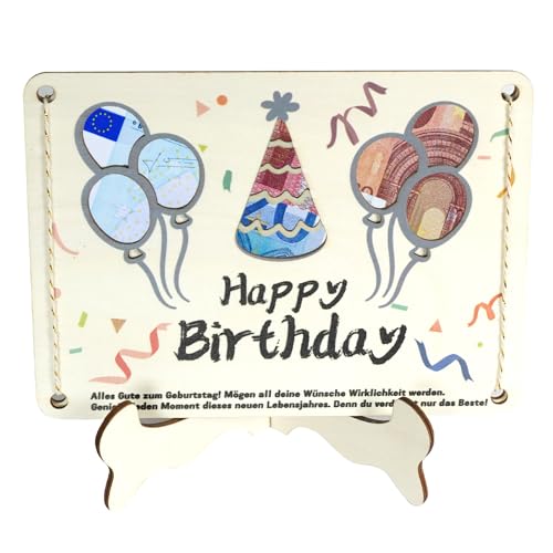 Mason Life Geldgeschenke Geburtstag aus Holz... - Maison & Cuisine Amazon Allemagne à 2.99€