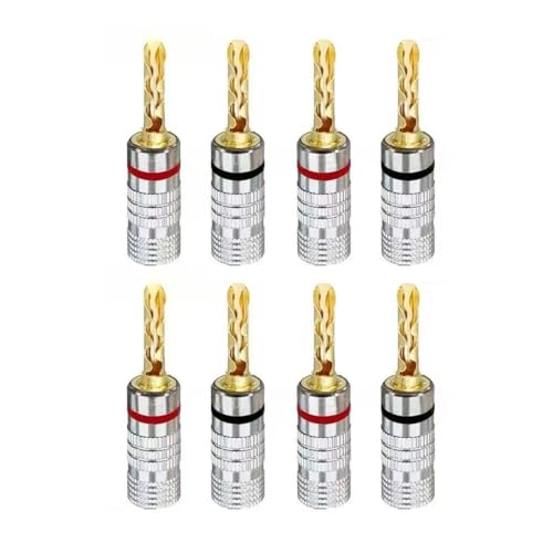 VOXYNK Lot de 8 fiches bananes plaquées or 24 carats 12 AWG... en promo à 9,54€ (-52%) sur Amazon FR
