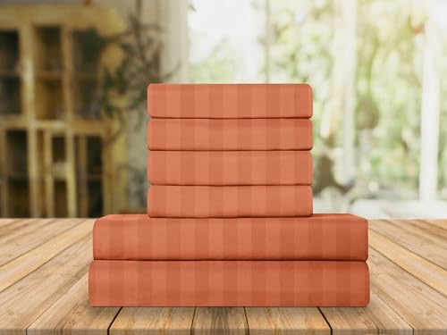 Elegant Comfort Luxury Soft Bed Sheets Dobby Stripe 1500... - Maison & Cuisine en promo à 28.36€