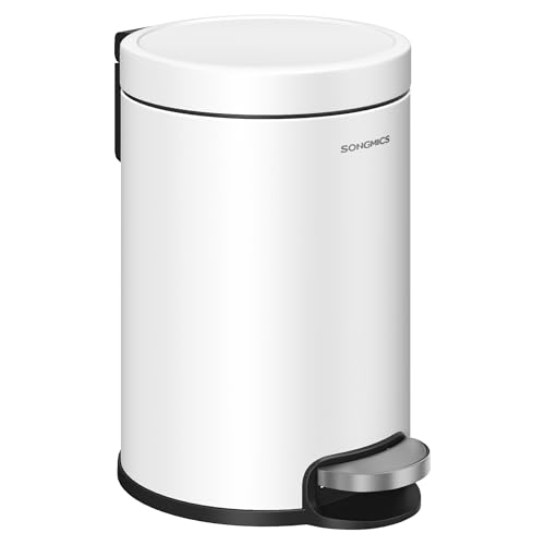 SONGMICS Cubo de Basura de Baño, 3 L, Cubo de Acero con... - Amazon Espagne à 14.99€