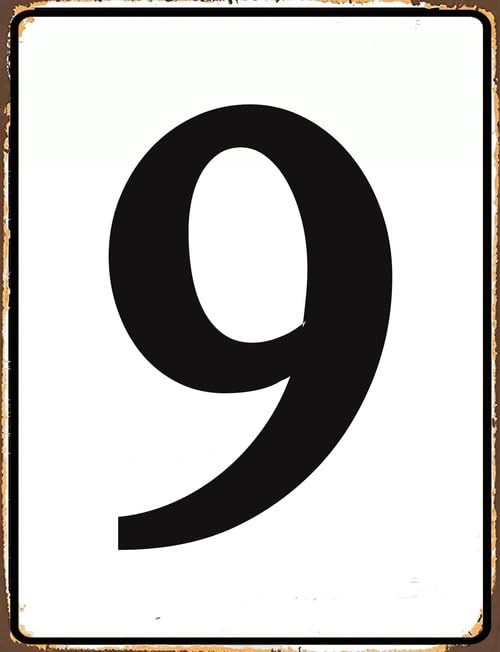 Targa numerata 9, in alluminio, per campo da tennis, 14 x... - Sports & Fitness en promo à 1.72€