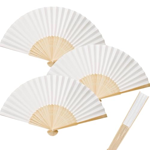 Nurila Éventail blanc en bois - Petit éventail pliable... - Maison & Cuisine Amazon France à 7.00€