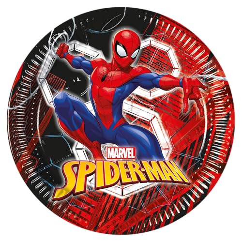 Spiderman Lot de 8 assiettes en carton FSC 23 cm - Auto & Moto Amazon France à 7.16€