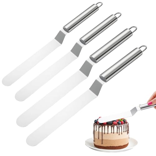 JazRvr Lot de 4 spatules à tarte d'angle de 15,2 cm et 20,3... en promo à 7€ (-46%) sur Amazon FR