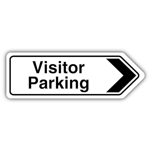 V Safety Visitor Parking Arrow Right - Shaped Sign 300 x... - Maison & Cuisine en promo à 3.25€