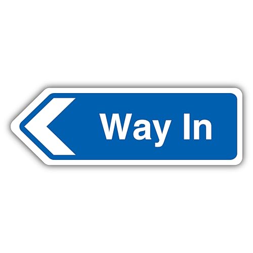 V Safety Way In Arrow Left - Shaped Sign 300 x 100 mm - 3mm... - Maison & Cuisine Amazon Royaume-Uni à 2.33€