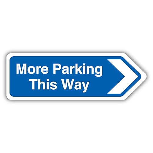 V Safety More Parking This Way Arrow Right - Blue - Shaped... - Maison & Cuisine Amazon Royaume-Uni à 1.84€