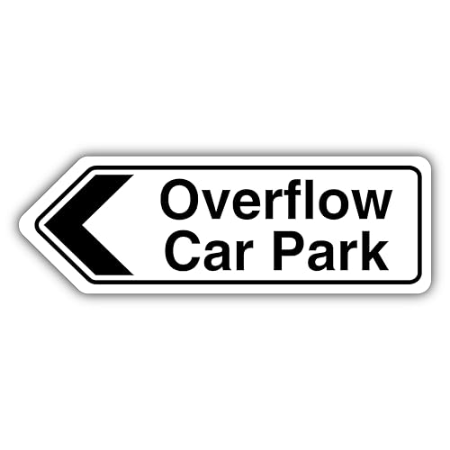 V Safety Overflow Car Park Arrow Left - Shaped Sign 300 x... - Home & Kitchen Amazon UK à 1.94€