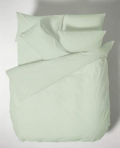 Bianca Plain Dyed Green - Set copripiumino 260 x 240 + 65 x... - Bon plan à 22.23€