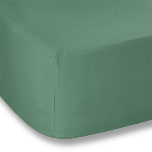 Plain Dyed Jade - Lenzuolo con angoli, 200 x 200 cm - Vente Flash Amazon -68%