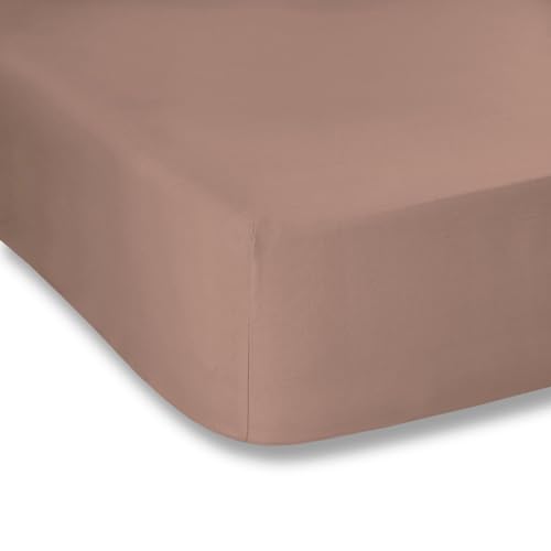 Plain Dyed Rose Tan - Lenzuolo con angoli, 200 x 200 cm - Amazon Italie à 13.34€