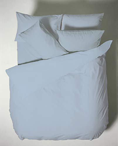 Bianca Plain Dyed Blue - Set copripiumino 240 x 220 + 65 x... - Amazon Italie à 24.22€