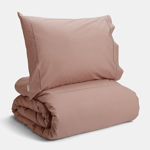 Bianca Plain Dyed Rose Tan - Set copripiumino 260 x 240 +... - Amazon Italie à 22.26€