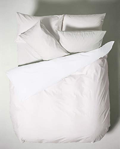 Bianca Plain Dyed White - Set copripiumino 260 x 240 + 65 x... - Amazon Italie à 29.60€