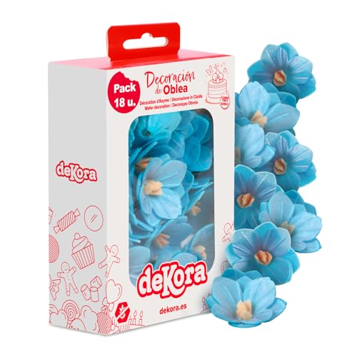 dekora – Essbare Blumen für Torten aus Oblate, 18 blaue... - High-Tech & Électronique Amazon Allemagne à 12.99€