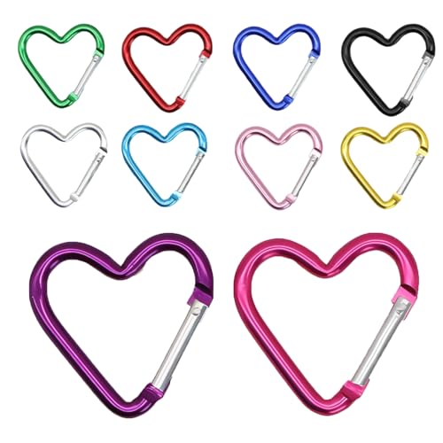 Heart Shape Carabiner Clips,10PCS Colourful Plastic... - Sports & Fitness Amazon Royaume-Uni à 1.99€