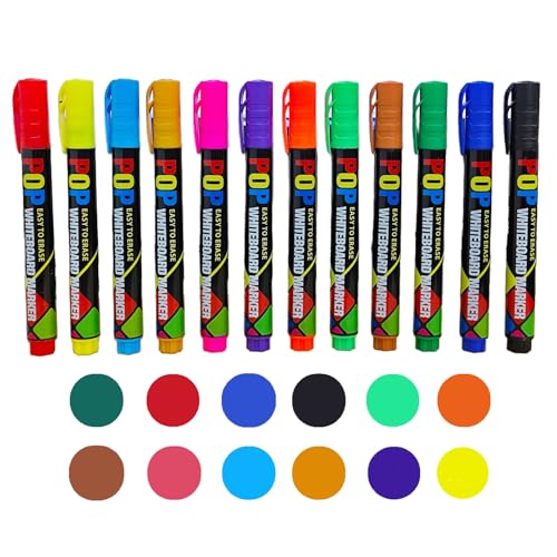 Nurila Lot de 12 marqueurs à craie pour fenêtre, marqueurs... - Maison & Cuisine Amazon France à 5.82€