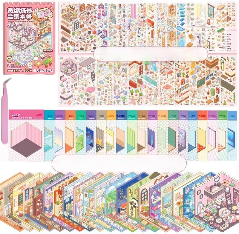 Lot de 20 autocollants 3D DIY Scène 3D DIY Scène 3D Scène... - Jouets & Jeux Amazon France à 9.34€