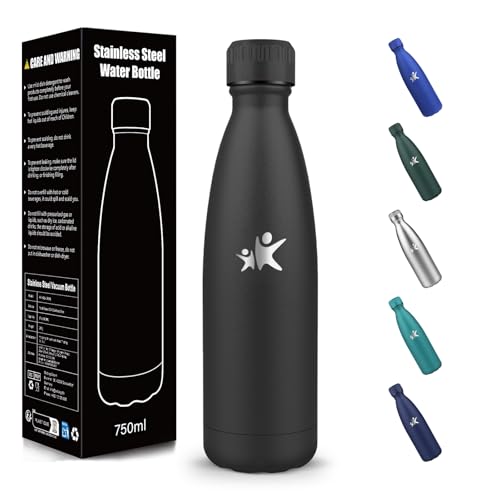 Gourde, 750 ml Sans BPA, Bouteille Isotherme, 304 Acier... en promo à 12,40€ (-44%) sur Amazon FR