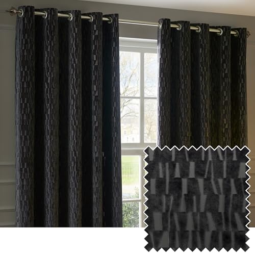 Paoletti Manhattan Lichtfilterung Ösenvorhänge, Paar –... - Home & Kitchen Amazon Germany à 94.49€