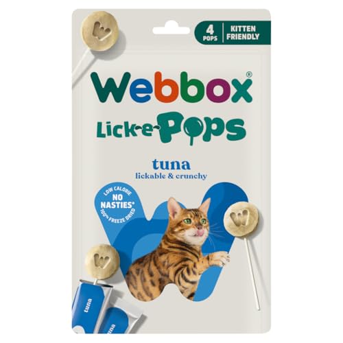 Webbox Lick-e-Pops Tuna 4 x 1.4g (5.6g) - Animalerie Amazon Royaume-Uni à 1.20€