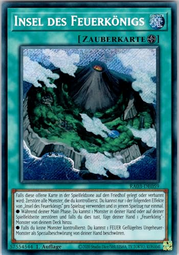 Insel des Feuerkönigs - RA03-DE059 - Secret Rare - 1.... - Jeux Vidéo & Consoles en promo à 2.29€