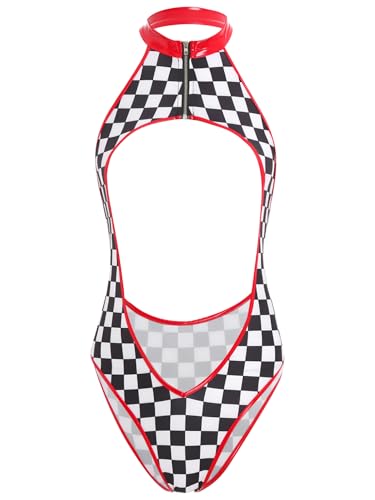 Choomomo Adult Sexy Racing Costume Plaid Checkerboard... - Jouets & Jeux en promo à 0.99€