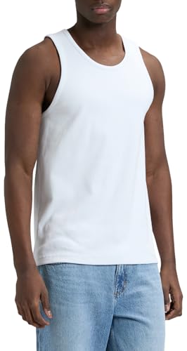 Lee Ribbed Tank Camiseta, Blanco Brillante, S Hombres - Maison & Cuisine en promo à 10.00€