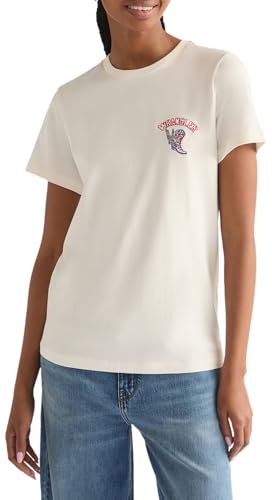 Wrangler Sign Off tee Camiseta, Worn White, XS Mujeres - Amazon Espagne à 12.00€
