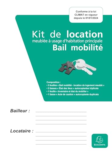 Exacompta - Réf. 63E - Carton de 10 kits de location - bail... - Maison & Cuisine Amazon France à 52.62€