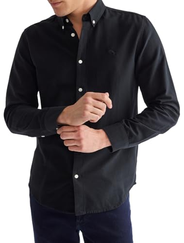 Wrangler Camicia Oxford da Uomo, Nera, S - Bon plan à 22.00€
