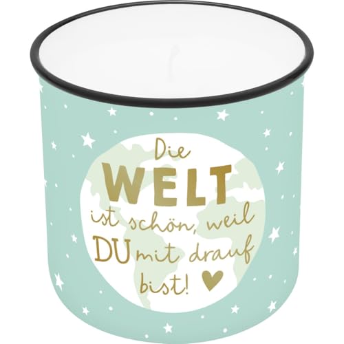 GRUSS & CO Bougie dans Une Tasse Motif Monde | Tasse à... - Maison & Cuisine Amazon France à 13.28€