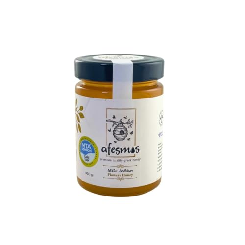Afesmos Pure Greek Flower Honey 450g – Light, Delicate &... - Maison & Cuisine Amazon Royaume-Uni à 7.45€