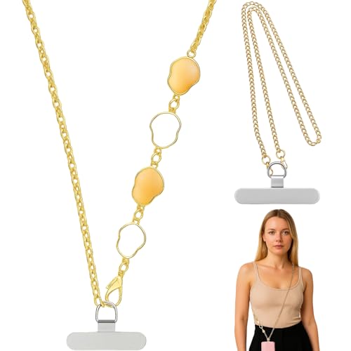 CJAPGJW Handykette Gold, 2 Stück Handykette, Verstellbares... - High-Tech & Électronique en promo à 1.99€