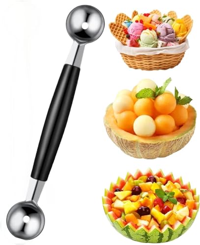 1PC Double-Sided Melon Baller - Round Fruit Scoop & Dessert... - High-Tech & Électronique Amazon Royaume-Uni à 1.99€