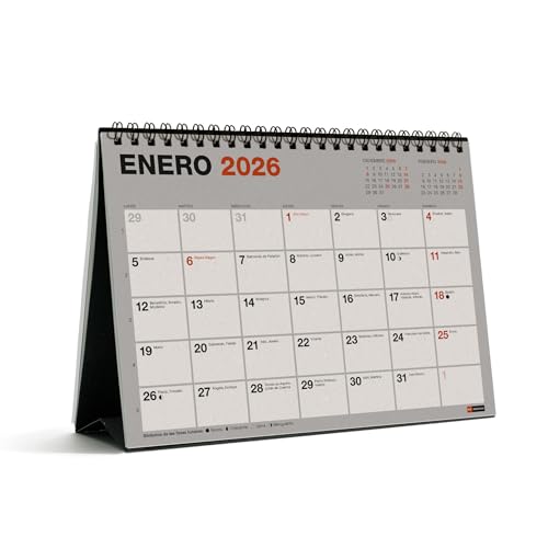 Miquelrius Tischkalender 2026, 100% recyceltes Papier, A5... - Maison & Cuisine Amazon Allemagne à 4.40€