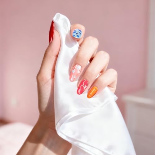 Lot de 24 Faux Ongles Rouge, Amande Faux Ongles à Coller... - Beauté & Parfums Amazon France à 4.99€