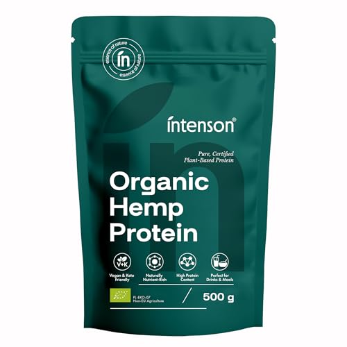 Intenson Bio-Hanfprotein, 500 g, EU-zertifiziert, Hoher... - Amazon Germany à 6.82€