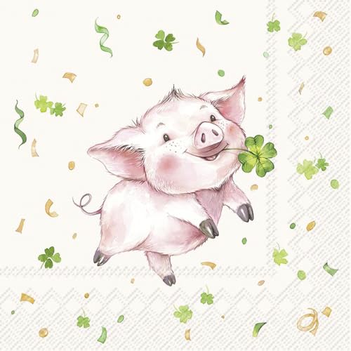 Lot de 20 serviettes en papier avec motif cochon... - Maison & Cuisine Amazon France à 3.10€