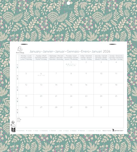 Exacompta 33318E Calendrier mensuel EasyCal Mini Labo avec... en promo à 5,49€ (-44%) sur Amazon FR