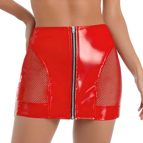 Agoky Mini Jupe Courte Cuir Verni Sexy Métallique Brillant... - Mode & Vêtements Amazon France à 2.69€