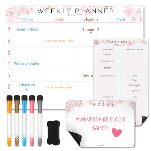 Calendario magnetico Frigo Sakura | Confezione 3: Lavagna... - Sports & Fitness Amazon Italie à 11.94€