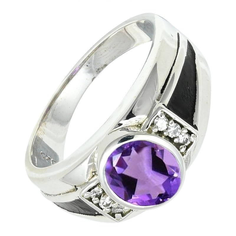 SILVERTROVE Amethyst Edelstein Ring silberplattiert für... - Maison & Cuisine Amazon Allemagne à 33.63€