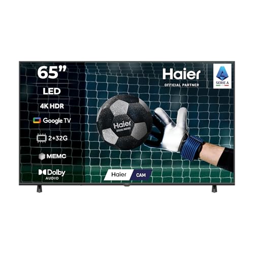Haier LED 4K UHD H65K85FUX 65" Smart TV, Google TV, Dolby... - High-Tech & Électronique Amazon Italie à 579.00€