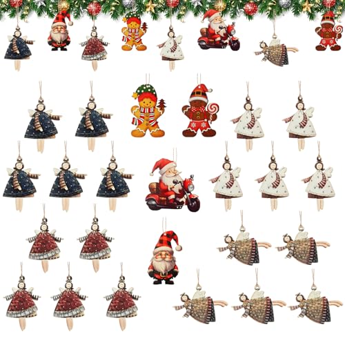 Camiki Art 24 Stück Weihnachtsbaum Dekoration(20 Engel+2... - Maison & Cuisine en promo à 1.99€