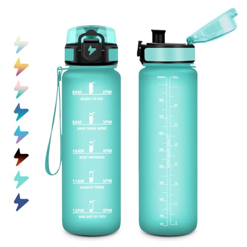 Gourde 1L, Bouteille d'eau Motivation avec Marqueur de... - Sports & Fitness Amazon France à 10.06€