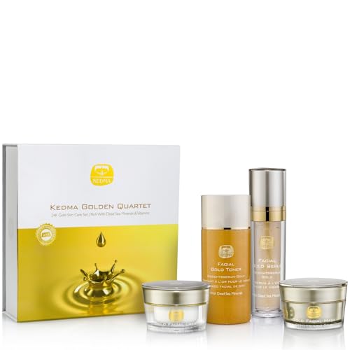 Kedma - Kit Cura Viso con Oro 24K - Tonico, Siero, Crema e... - Amazon Italie à 119.13€